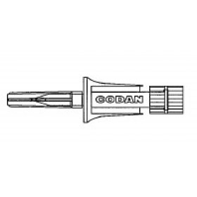 Item# C350 CODAN Spike with 0.2 micron air eliminating filter, female luer-lock with cap 50/CS
